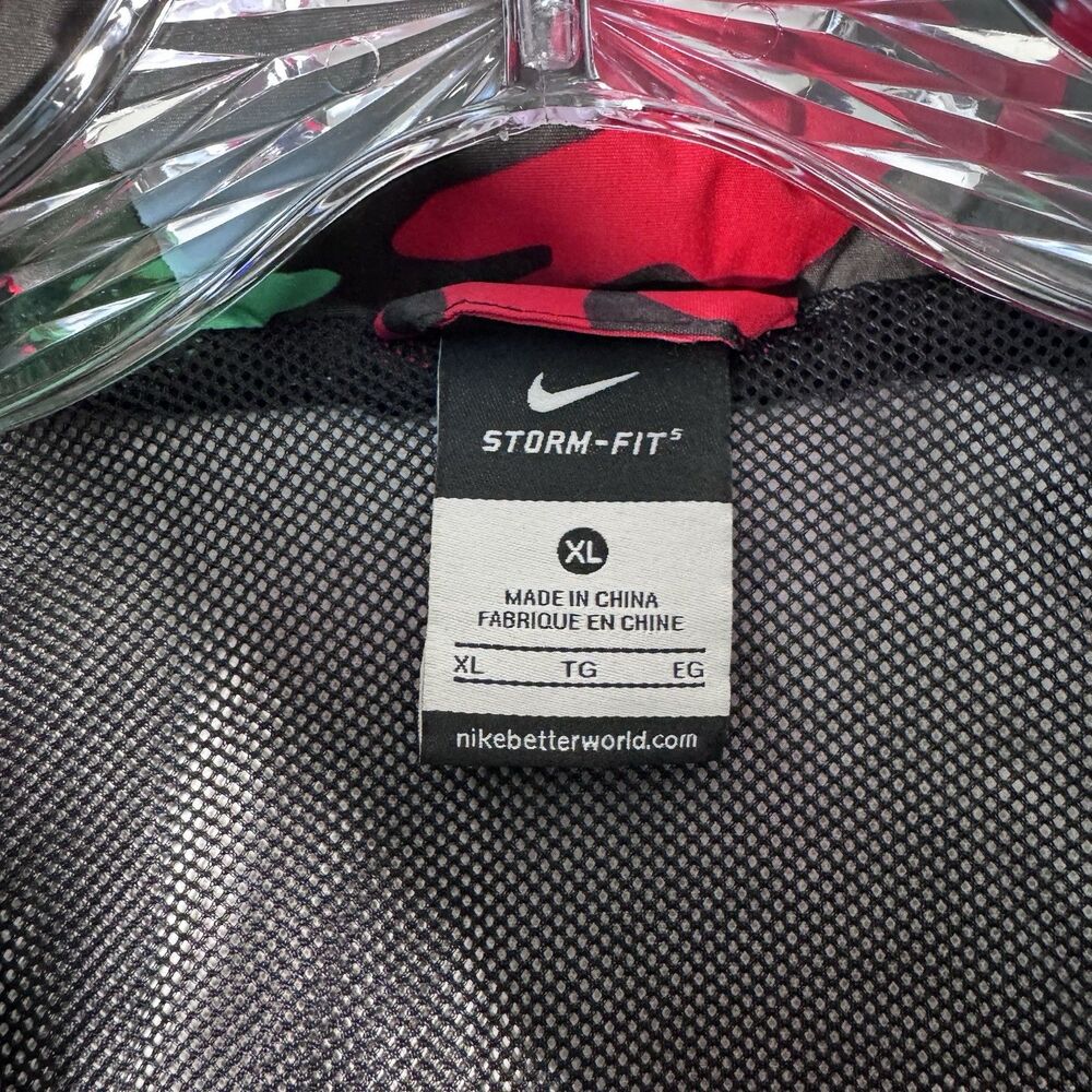 Nike FC Real Bristol FCRB Storm-Fit Rain Jacket Mens XL Gray Camo Warm Up Hood - Picture 3 of 16